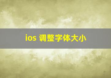 ios 调整字体大小